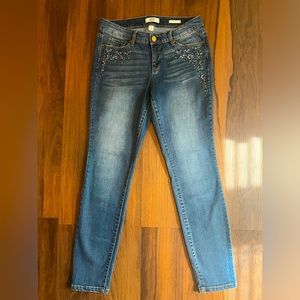 Vintage America Blues Women’s Boho Embellished Skinny Jeans Sz 10/30